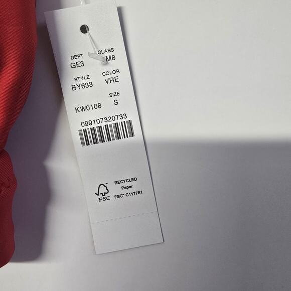 J.Crew Halter Tie Bikini Top‎ Lined Swim Small Red BY633 - Picture 3 of 8